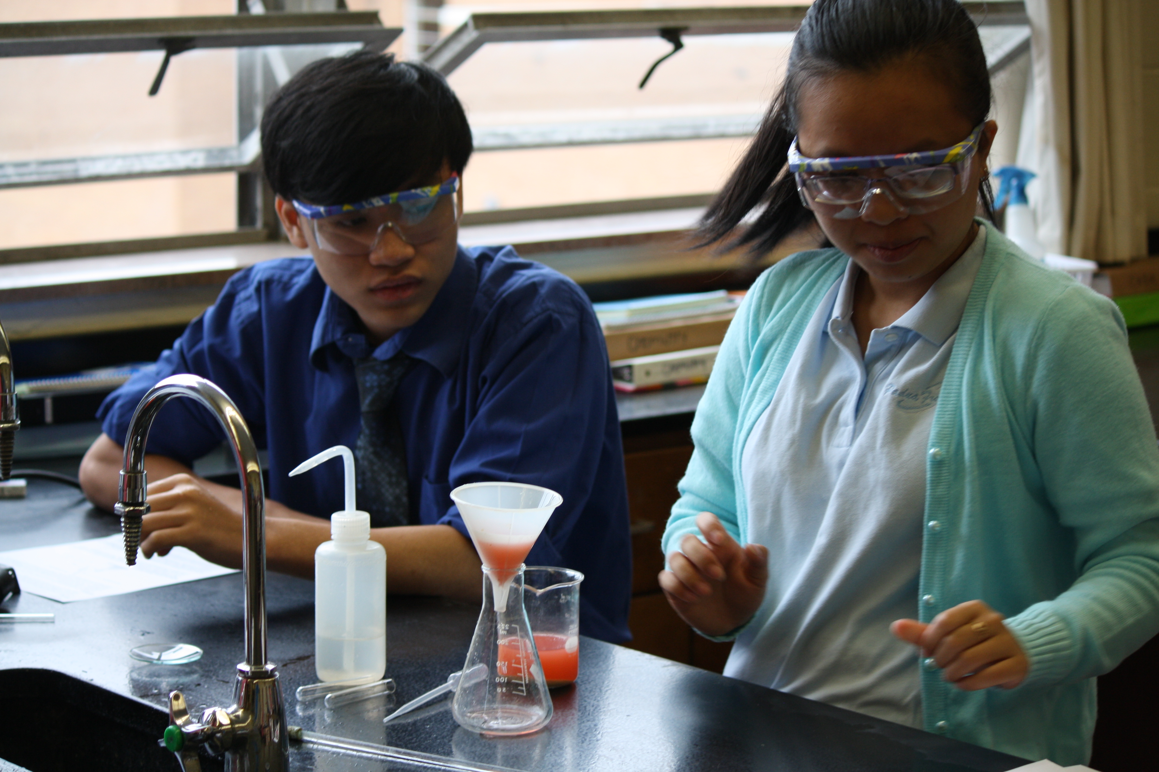 Padua Students in Science Laboratory at Padua Franciscan High School in Parma, OH