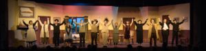 Padua Franciscan High School students during curtain call for a school play