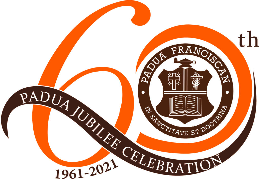 Logo for 60th anniversary Padua Jubilee Celebration at Padua Franciscan High School in Parma, OH